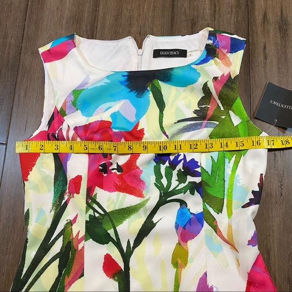 Ellen Tracy floral sheath dress NEW spring - Picture 10 of 12